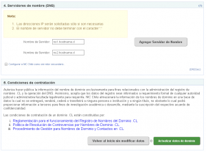 Configuración de DNS NIC Chile